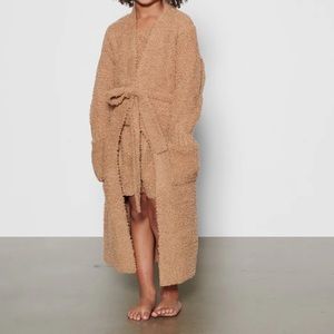 Skims Toddler Camel Cozy Knit Tank & Robe Set 2t/3t